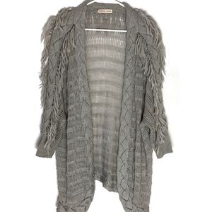 Rebecca Taylor fringe open sweater cardigan size XS